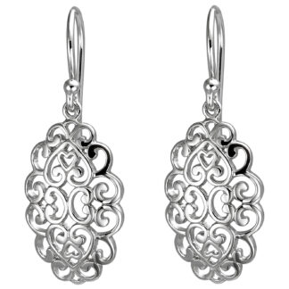 Ohrhaken 925 Silber mit Herzen-Motiven