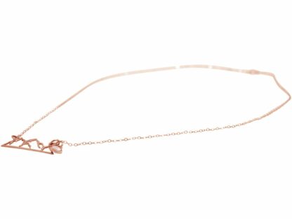 Collier "Gebirge" 925 Silber/rosévergoldet und mit Rosenquarz