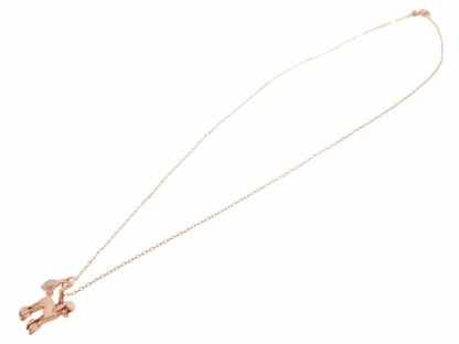 Collier "Pudel" 925 Silber/rosévergoldet mit Rosenquarz