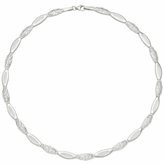 Collier NAVETTE 925 Silber/teilgehämmert