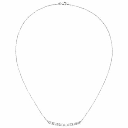 Collier/Ankerkette mit Anhänger strukturiert 925 Silber