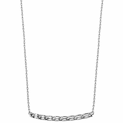 Collier/Ankerkette mit Anhänger strukturiert 925 Silber