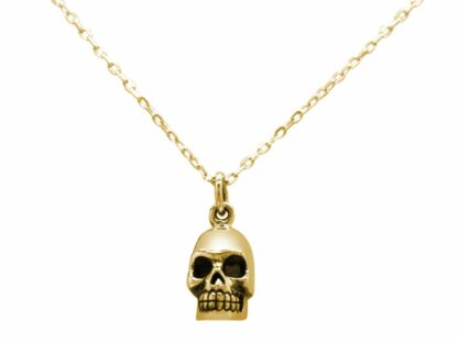 Collier "Totenkopf" 925 Silber/vergoldet