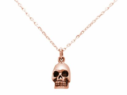 Collier „Totenkopf“ 925 Silber/rosévergoldet