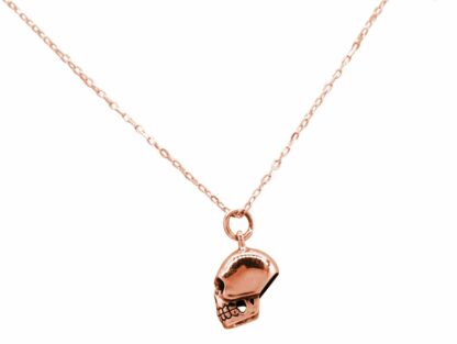 Collier „Totenkopf“ 925 Silber/rosévergoldet