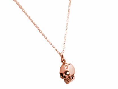 Collier „Totenkopf“ 925 Silber/rosévergoldet