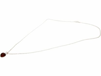 Collier 925 Silber mit Bernstein-Cabochon