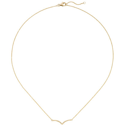 Collier 585 Gelbgold V-Form geschwungen