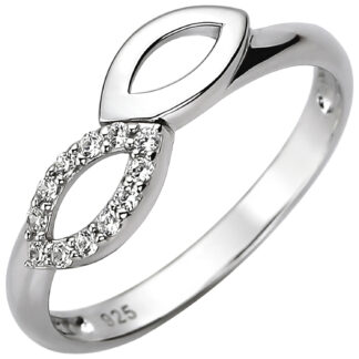 Ring Marquise-Form 925 Silber mit 12 Zirkonia