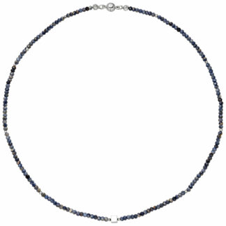 Collier Blue Saphire und Hämatine