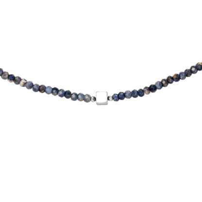 Collier Blue Saphire und Hämatine