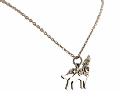 Collier "Wolf" 925 Silber/teilvergoldet