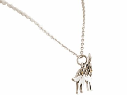 Collier "Wolf" 925 Silber/teilvergoldet