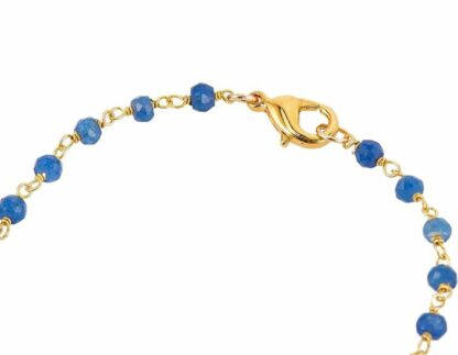 Armband 925 Silber/vergoldet mit Blue Saphiren