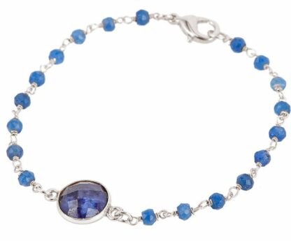 Armband 925 Silber mit Blue Saphiren