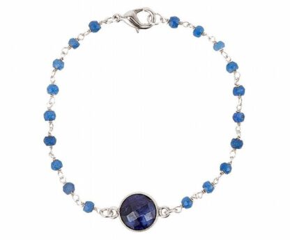 Armband 925 Silber mit Blue Saphiren