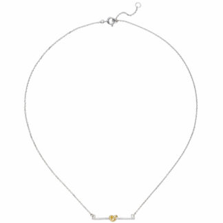 Collier "Knoten" 925 Silber/teilvergoldet