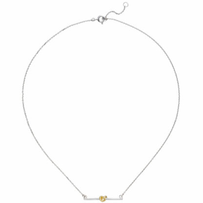 Collier "Knoten" 925 Silber/teilvergoldet