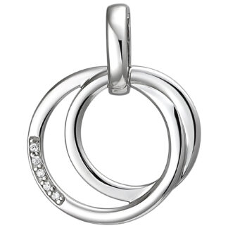 Anhänger Ring-Design plastisch 925 Silber mit Zirkonia