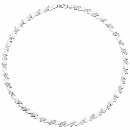Collier "Marquise-Design" 925 Silber mit 144 Zirkonia weiß