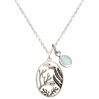 Collier „Oceana“ mit Chalcedon aus 925 Silber