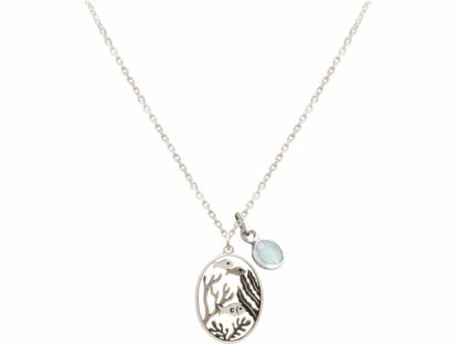 Collier „Oceana“ mit Chalcedon aus 925 Silber