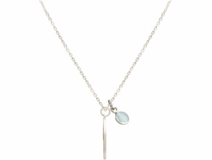 Collier „Oceana“ mit Chalcedon aus 925 Silber