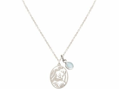 Collier „Oceana“ mit Chalcedon aus 925 Silber