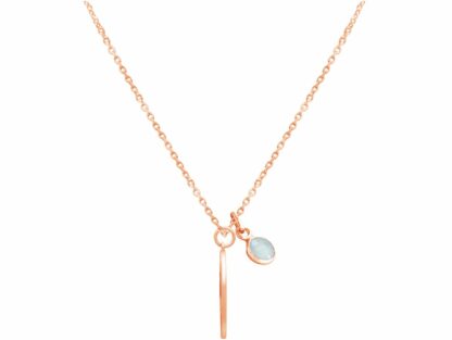 Collier "Oceana" mit Chalcedon aus 925 Silber/rosévergoldet