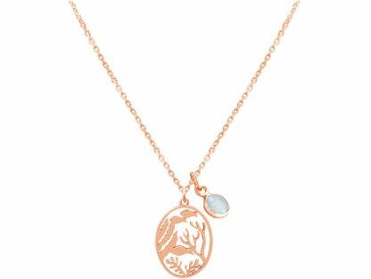 Collier "Oceana" mit Chalcedon aus 925 Silber/rosévergoldet