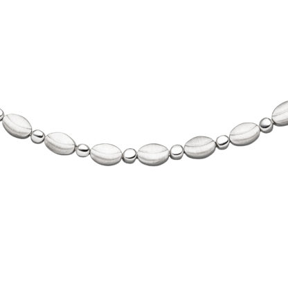 Collier 925 Silber/teilmattiert mit Ovalen