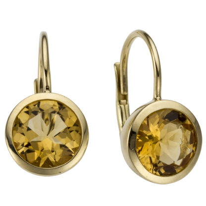 Boutons 585 Gelbgold mit Citrinen