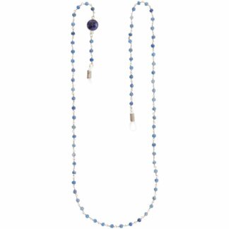 Brillenkette 925 Silber mit Blue Saphiren