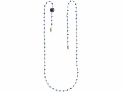 Brillenkette 925 Silber mit Blue Saphiren