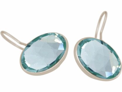 Ohrhaken 925 Silber mit Aquamarinen