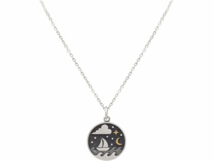 Collier "Seefahrt-Romantik" 925 Silber/teilvergoldet