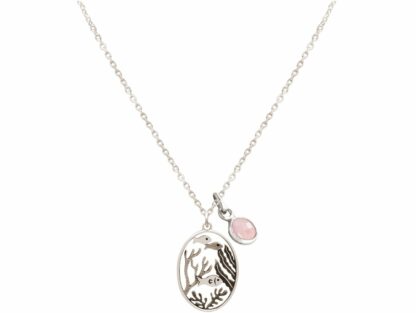 Collier "das Meer" 925 Silber mit Rosenquarz