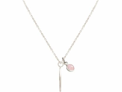 Collier "das Meer" 925 Silber mit Rosenquarz