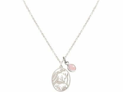 Collier "das Meer" 925 Silber mit Rosenquarz