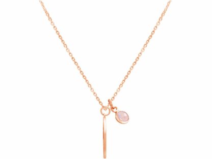 Collier "das Meer" 925 Silber/rosévergoldet mit Rosenquarz