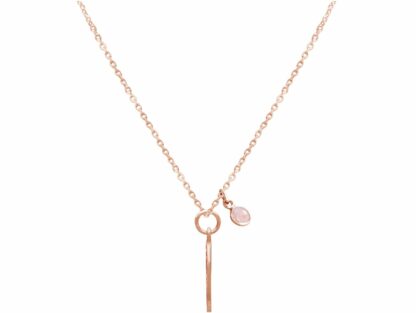 Collier "Meerjungfrau" 925 Silber/rosévergoldet mit Rosenquarz