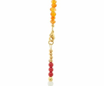 Edelstein-Collier multicolor und 925 Silber/vergoldet