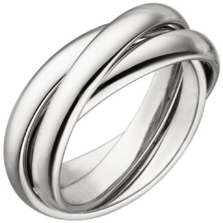 Ring 3-teilig verschlungen 925 Silber