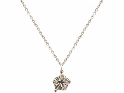 Collier mit Anhänger „Hibiskus“ 925 Silber