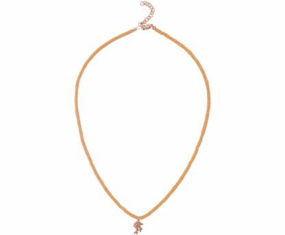 Achat-Collier koralle-farben mit "Korallen-Ast" 925 Silber/rosévergoldet