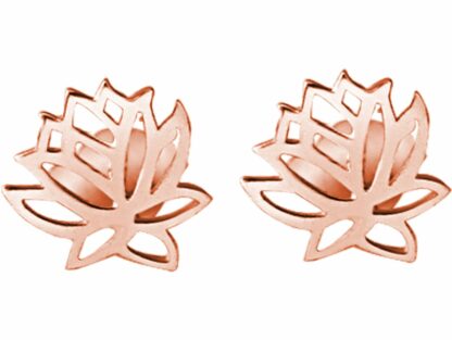 Ohrstecker „Lotus-Blume“ 925 Silber/rosévergoldet