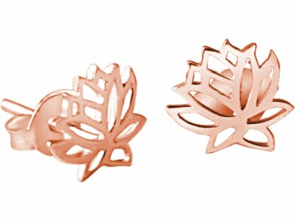 Ohrstecker „Lotus-Blume“ 925 Silber/rosévergoldet