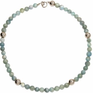 Collier 925 Silber mit Aquamarinen