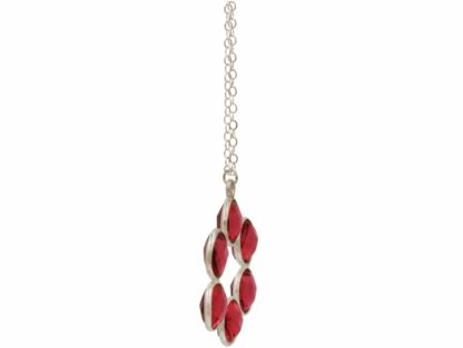 Collier „Rosette“ 925 Silber mit 6 Turmalinen rosa