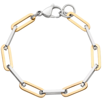 Glieder-Armband minimalistisch Edelstahl/PVD goldfarben ca. 21 cm